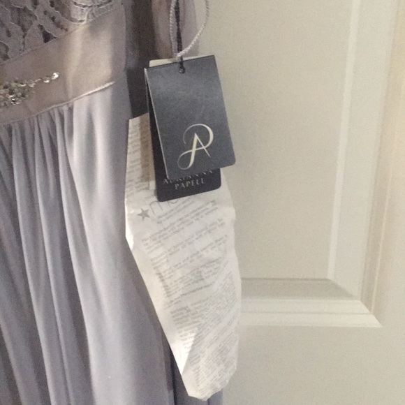 Adrianna Papell gray bridesmaid dress NEW size 10 - Picture 4 of 4